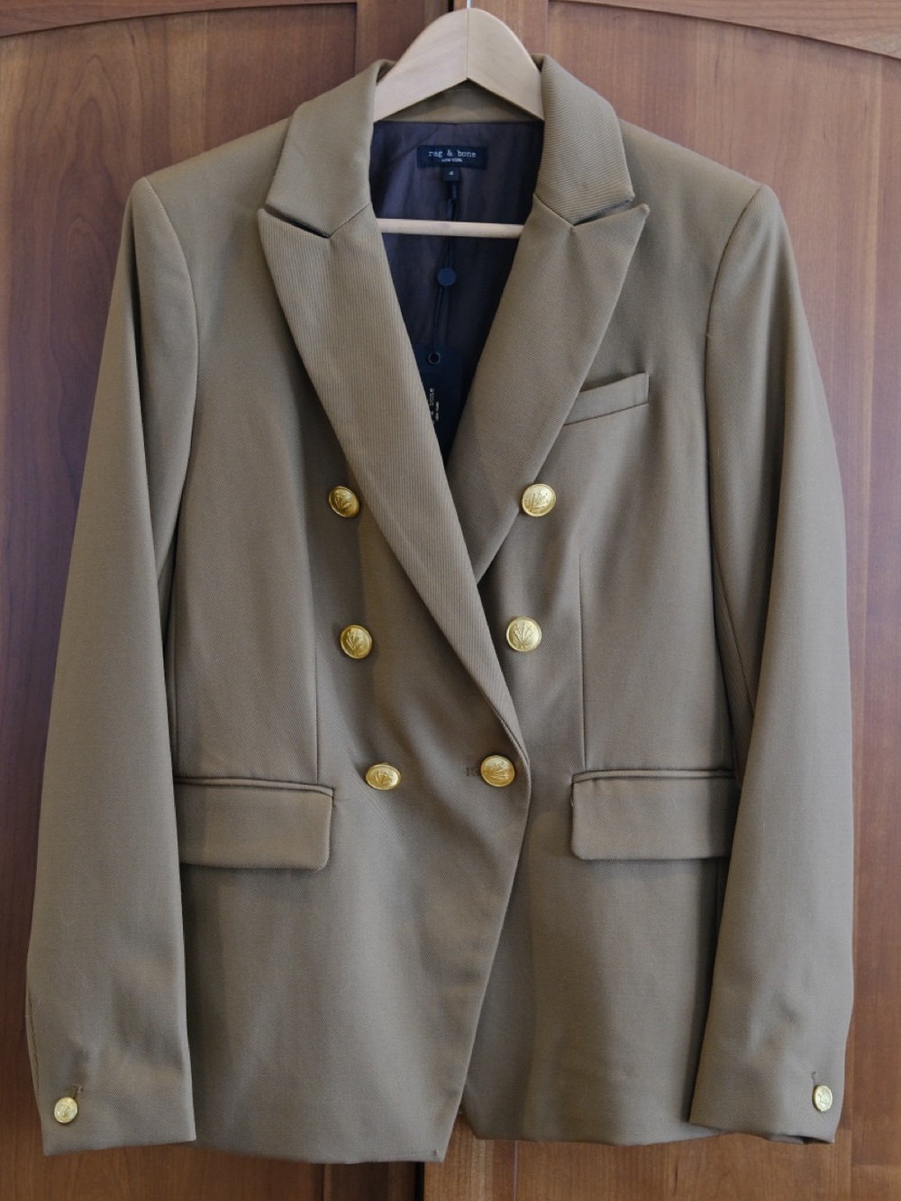 Rag & Bone Women’s Double-Breasted Blazer with Gold Buttons